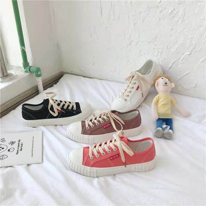 New Korean Sneaker Shoes Lowcut Canvas Shoes For Women A6126 Lazada PH