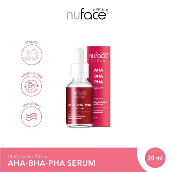 Nuface Nu Glow AHA BHA PHA Serum Nuface Peeling Serum 20 Ml Lazada