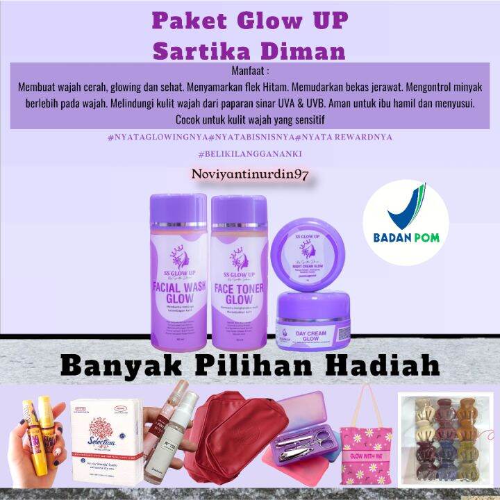 Paket Ss Glow Up Kemasan Bpom Terbaru Untuk Wajah Berflek Hitam Dan