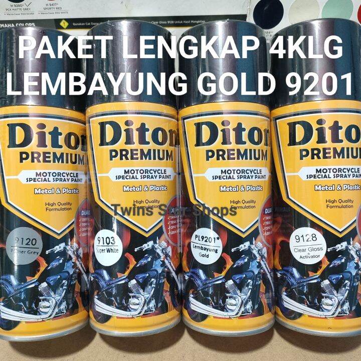 Diton Premium Paket Lengkap 4 Kaleng 400cc Lembayung Gold Emas 9201