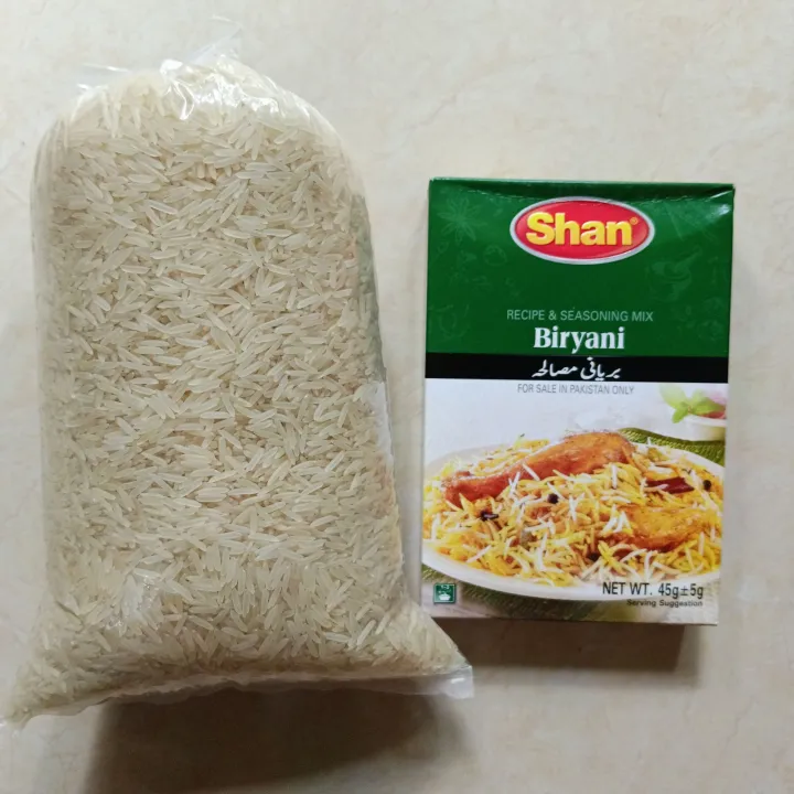 Beras Basmati 1kg Plus Bumbu Shan Biryani Paket Beras Basmati 1kg Dan