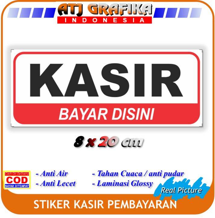 Stiker New Kasir Pembayaran Sticker Bayar Uang Toko Kantor Lazada