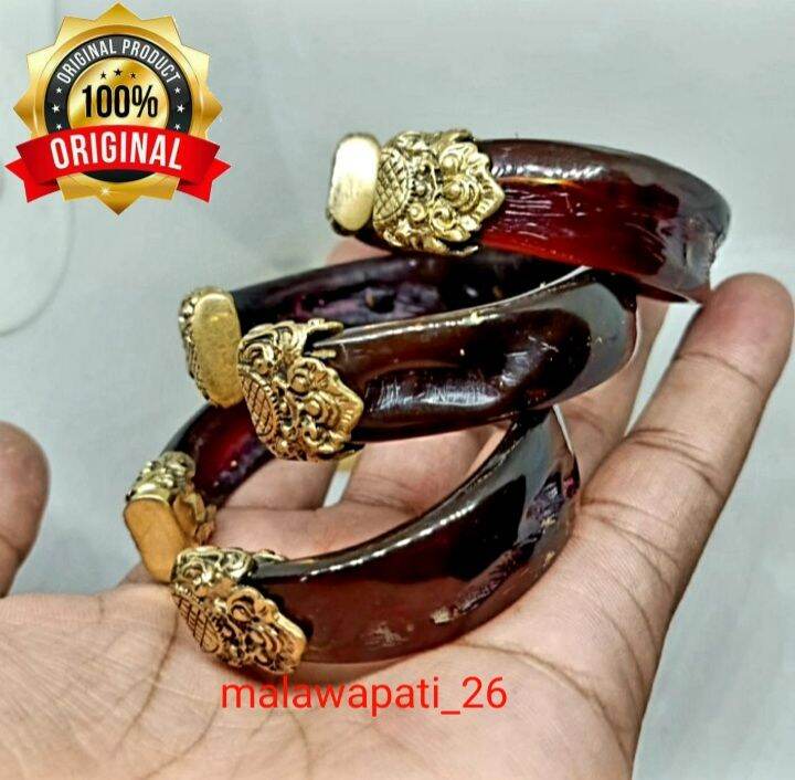 Gelang Akar Bahar Merah Tembus Cahaya Asli Variasi Alpaka Model C 100