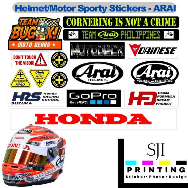 Helmet Visor Sticker Holographic Vinyl Decals Motor Decals A Lazada Ph