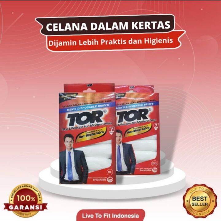 Celana Dalam Kertas Pria Disposable Underwear Sekali Pakai Tor Murah