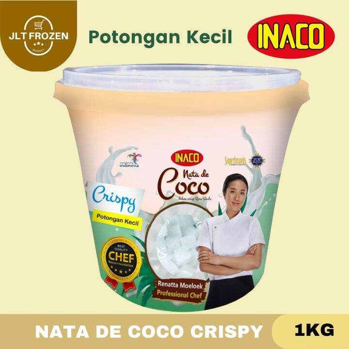 Inaco Nata De Coco Crispy Potongan Besar Kecil Kemasan Ember Kg