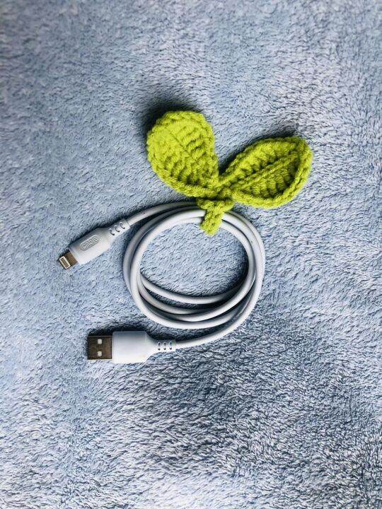 Crochet Leaf Sprout Cable Tie Cord Organizer Lazada PH