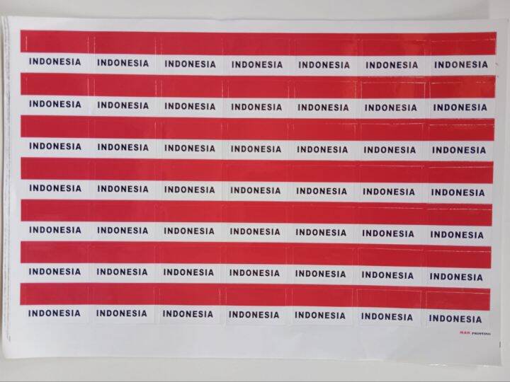 Stiker Pipi Merah Putih Stiker Bendera Harga Perlembar Isi Stiker