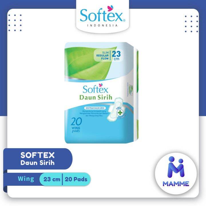 Softex Daun Sirih Wing 23 Cm 20 Pads Pembalut Wanita Menstruasi