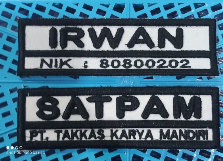 Papan Satpam Dan Nama Bordir Timbul Lazada Indonesia