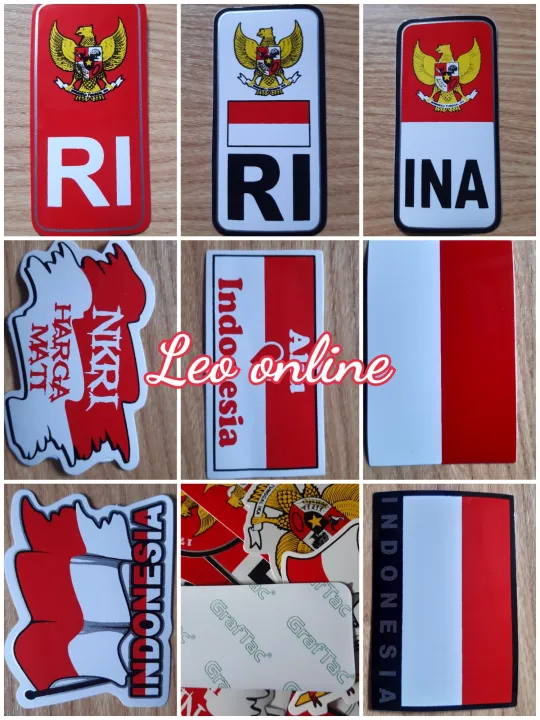 Stiker Bendera Merah Putih Nasionalis Isi 10 Sticker Campur Lazada