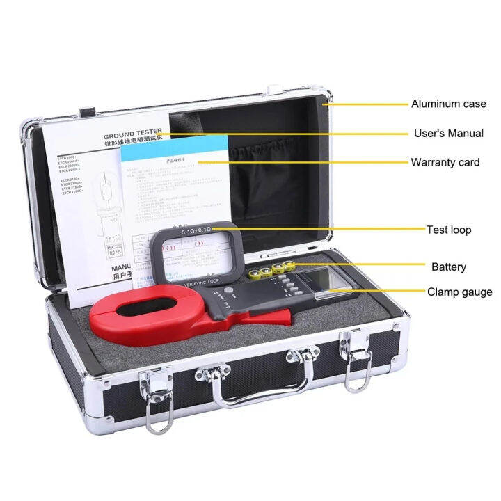 Etcr Etcr A Digital Clamp On Ground Resistance Tester Sets