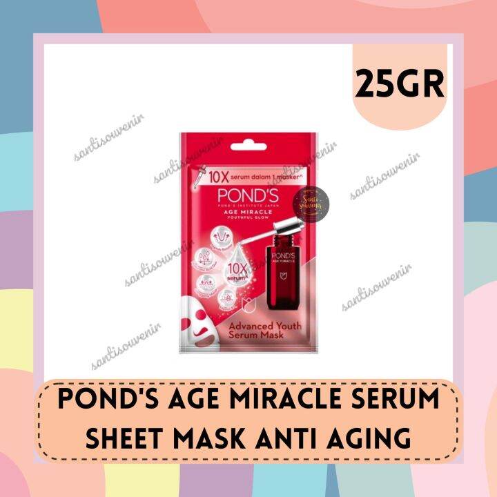 Ponds Age Miracle Serum Sheet Mask Anti Aging Lazada Indonesia