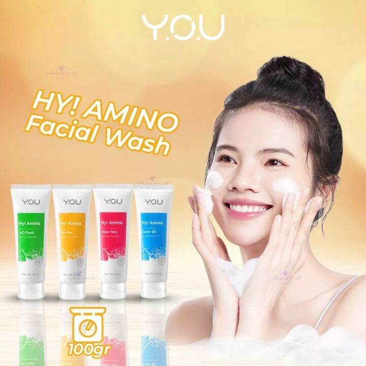 You Facialwash Amino Brightening Anti Acne Sabun Pencuci Wajah