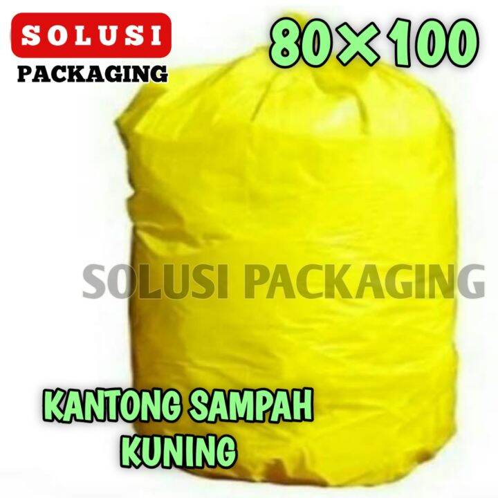 ISI 10 PCS KANTONG SAMPAH MEDIS 80X100 CM KUNING KRESEK JUMBO TRASH BAG