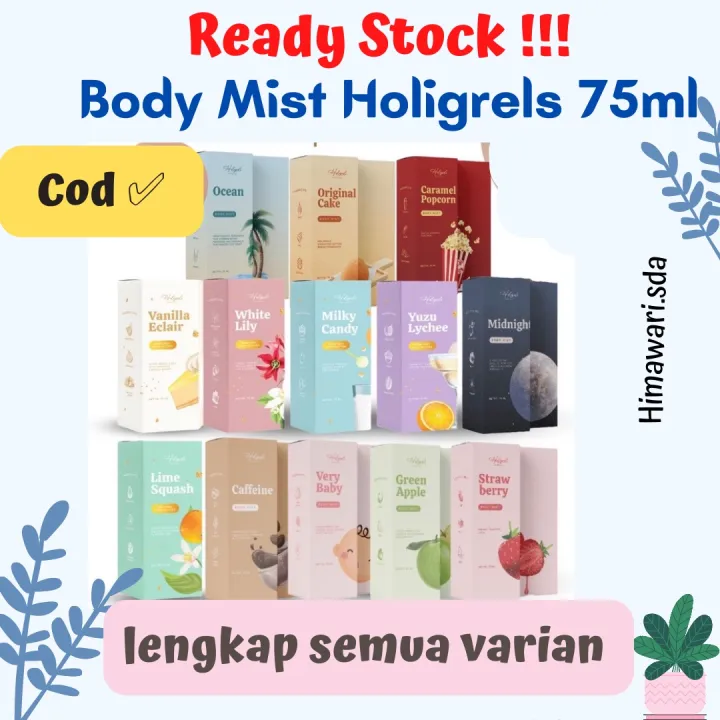 Holigrels Body Mist Ml Vanila Eclair Lengkap Semua Varian Lazada