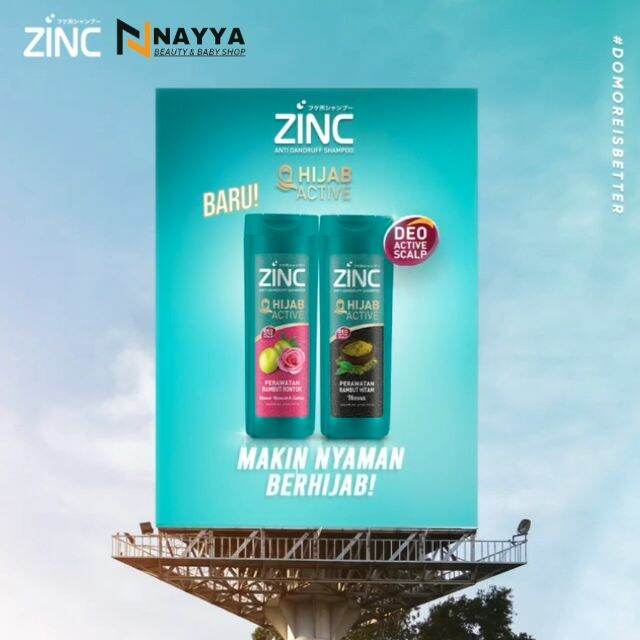 Zinc Shampoo Refreshing Cool Hijab Active Botol Nayya Lazada