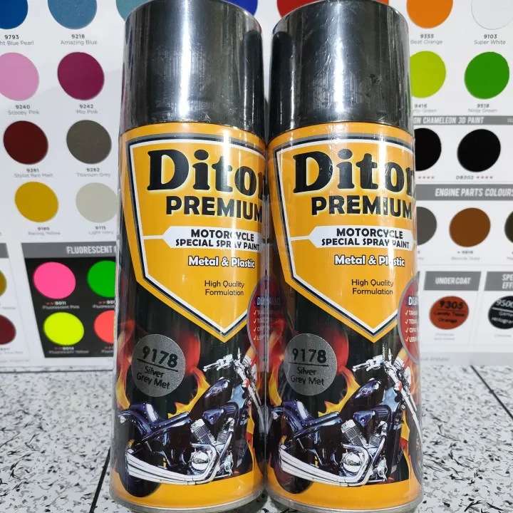 Pilok Cat Diton Premium Cc Silver Grey Met Pilox Cat Semprot