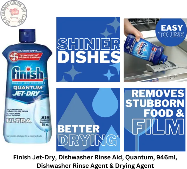 Finish Jet Dry Dishwasher Rinse Aid Quantum 946ml Dishwasher Rinse