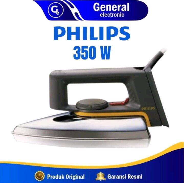 Philips Setrika Kering Classic HD1172 99 HITAM Tanpa Anti Lengket