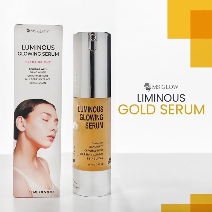 Terampuh Ms Glow Serum Luminous Glow Whitening Melembabkan Wajah