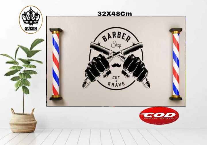 Hiasan Dinding Poster Tema Barbershop Poster Dinding Barbershop Poster