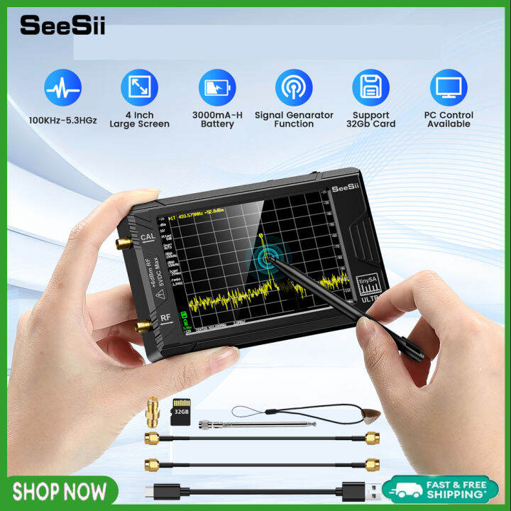 SeeSii Upgraded TinySA Ultra Spectrum Analyzer 4 0 Inch 100kHz To 5