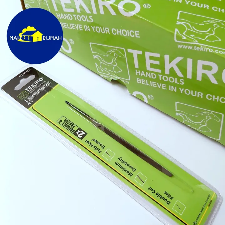 TEKIRO KIKIR SEGITIGA SLIM 3 3in 3inch Kikir Asah Pengasah Gergaji