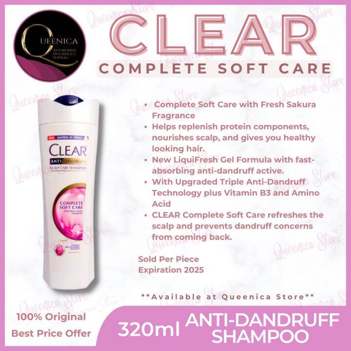 CLEAR Anti Dandruff Shampoo Complete Soft Care 320ml Lazada PH