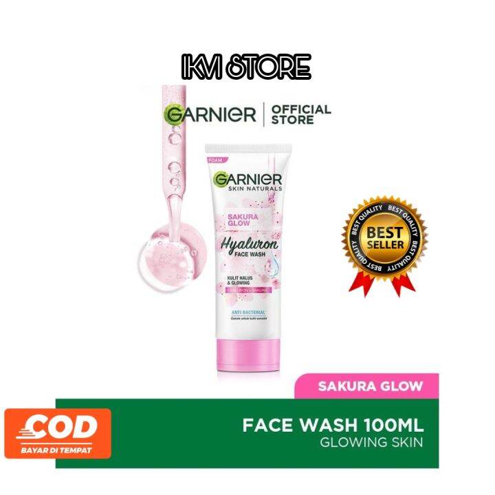 Garnier Sakura Glow Hyaluron Face Wash 100ml Lazada Indonesia