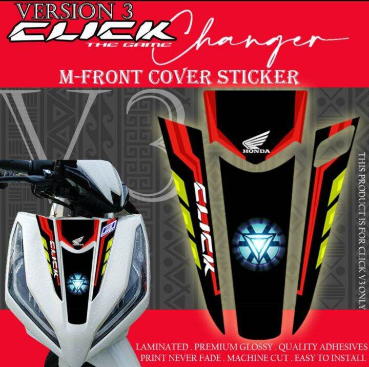 HONDA CLICK FRONT PANEL STICKER HONDA CLICK 125 150 HONDA CLICK V3