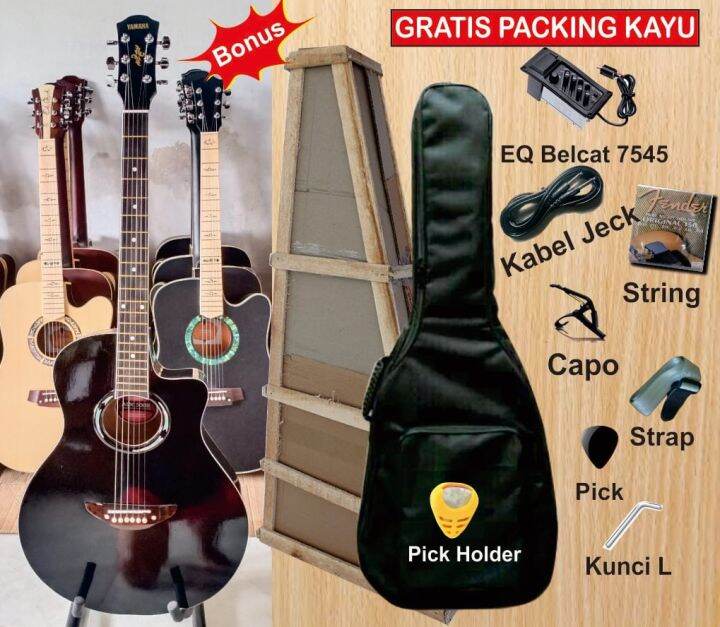 Gitar Akustik Elektrik Apx 500ii Banyak Bonus Gratis Packing Kayu