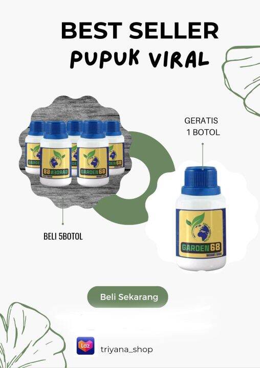 PROMO BELI 5 BOTOL GRATIS 1 BOTOL Pupuk Garden68 Pupuk Viral Smart