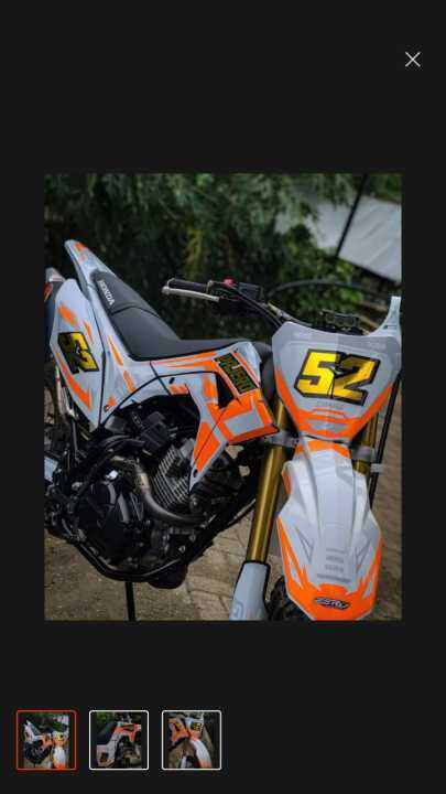 DECAL CRF 150L SUPERMOTO KOMBINASI GOLD DESAIN BEBAS Lazada Indonesia