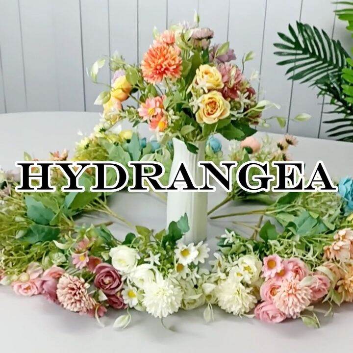 Sampai An Pbp Bunga Hydrangea Mix Tangkai Artificial Ornamen