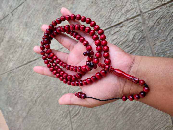 TASBIH TALI ARUS MERAH AKAR BAHAR ASLI NATURAL Lazada Indonesia