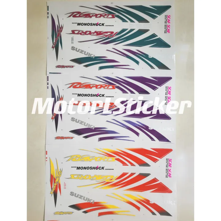 Suzuki Ru Rg Sport Rg Sport Body Sticker Stripe Lazada