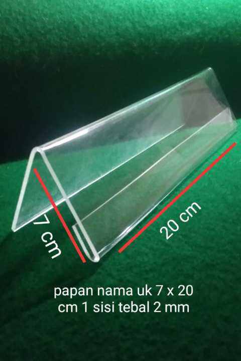 Papan Nama Meja Akrilik Uk 7x20cm 1sisi Tebal 2mm Lazada Indonesia