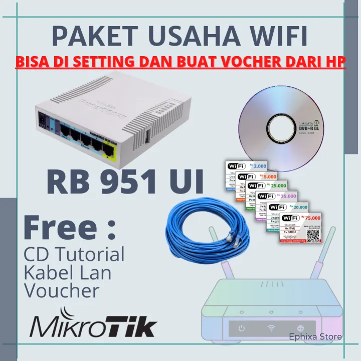 Termurah Paket Usaha Wifi Vocer Voucher Mikrotik Rb Ui Siap Pakai