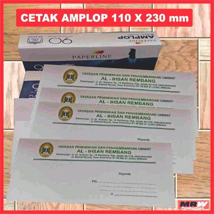 Cetak Amplop Kop Surat Design Tulisan Custom Lazada Indonesia