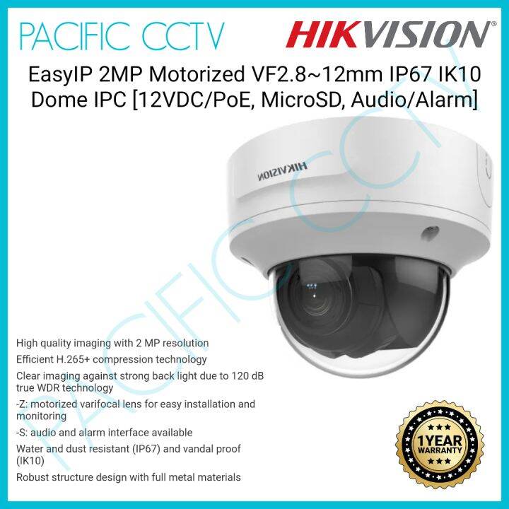 Hikvision Ds Cd G Izs Easyip Mp Motorized Vf Mm Ip Ik