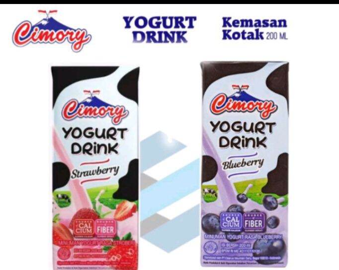 Cimory Yoghurt Drink Dua Rasa Strawberry Dan Blueberry 200ml SATUAN