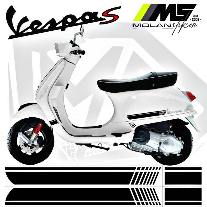 Cutting Sticker Striping Variasi Vespa S 125 Vespa Lx 125 Vespa S