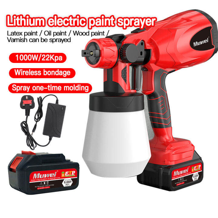 Ml Cordless Electric Paint Sprayer Gun W High Power Airless