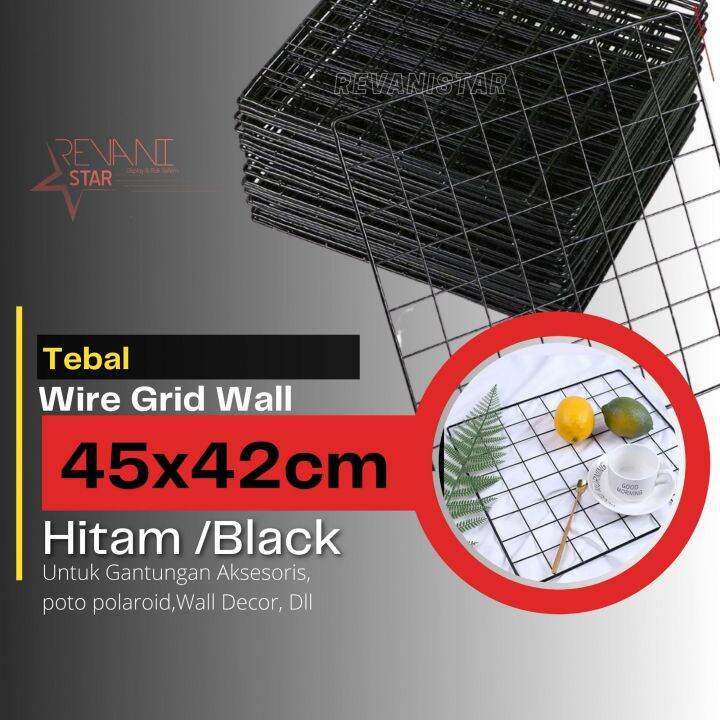 Wire Grid Wall 45x42cm Kawat Ram Hijang Untuk Gantungan Aksesoris