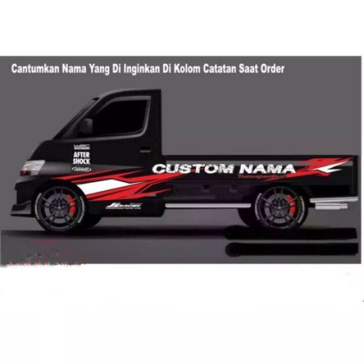 Sticker Cutting Mobil Pick Up GRAND MAX Bisa Custum Nama Text Suka Suka