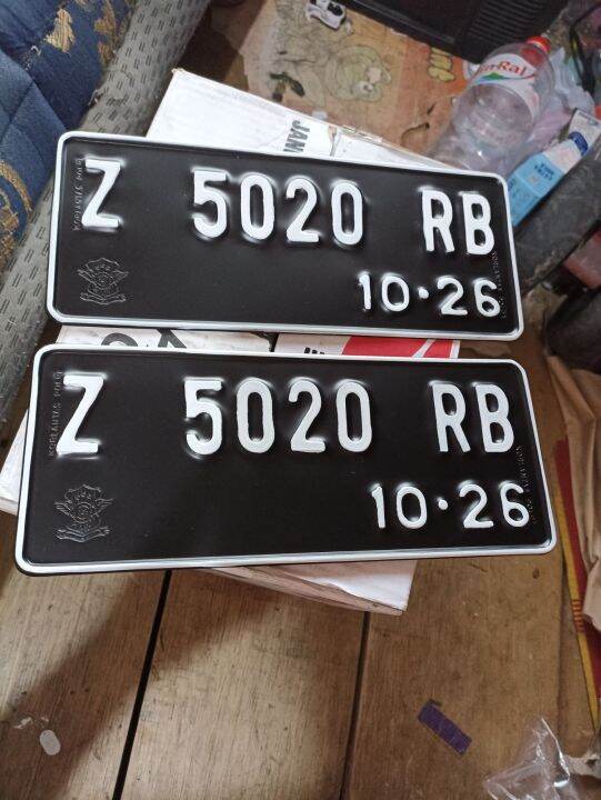 Plat Nomor Sepeda Motor Standar Logo Samsat Harga 2 Pcs Lazada Indonesia