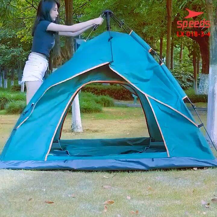 Speeds Tenda Camping Tenda Kemah Orang Lipat Portable Tipe Pyramid