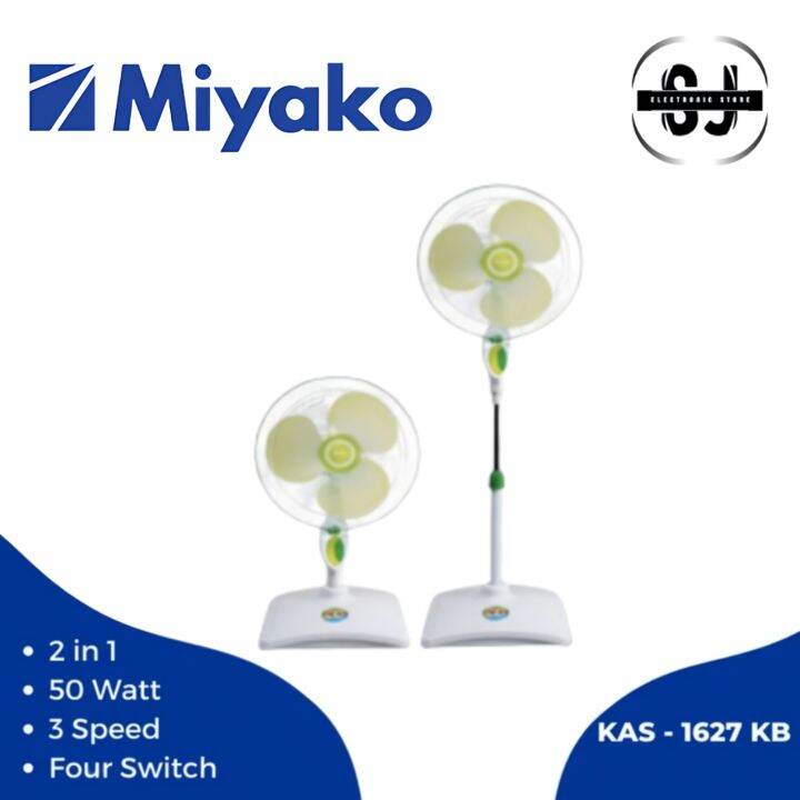 Kipas Angin Berdiri Miyako KAS 1627 KB 50 Watt Stand Fan Miyako 16