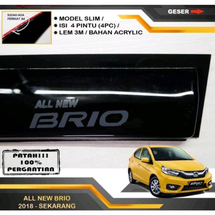 Talang Air Mobil Honda All New Brio Model Slim Rata Flat